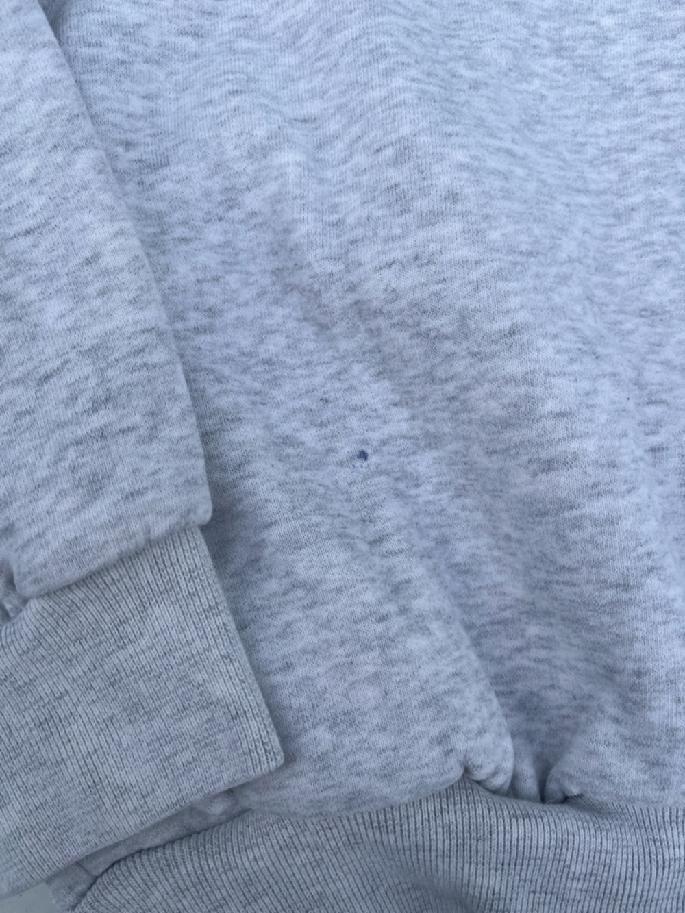 Hollister Light Gray "East Coast" Half-Zip Sweater with Navy Script - Picture 2 of 5